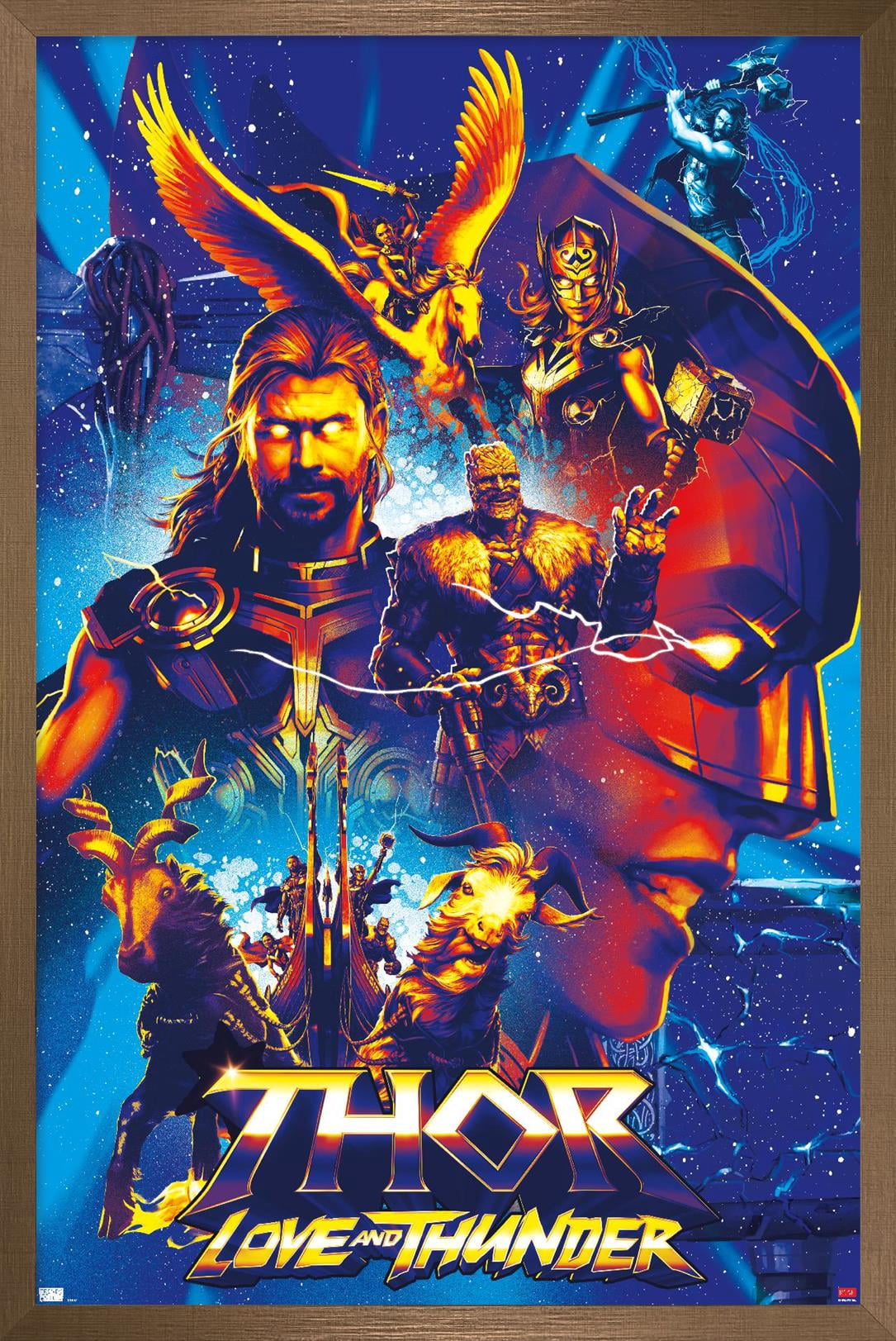 Marvel Thor: Love and Thunder - Group Wall Poster, 22.375" x 34" Framed