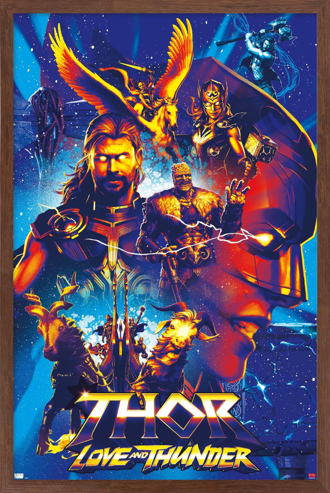 Marvel Thor: Love and Thunder - Group Wall Poster, 22.375" x 34" Framed