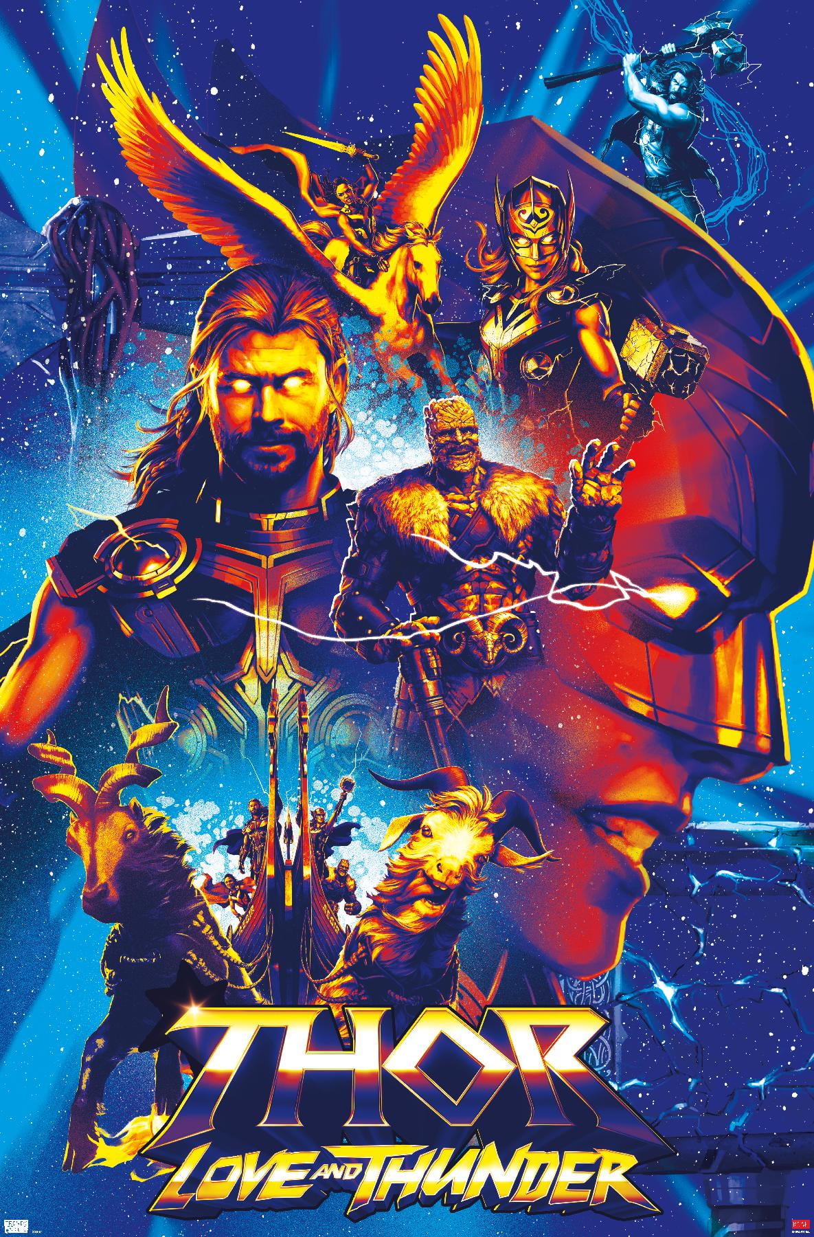 Marvel Thor: Love and Thunder - Group Wall Poster, 22.375" x 34"