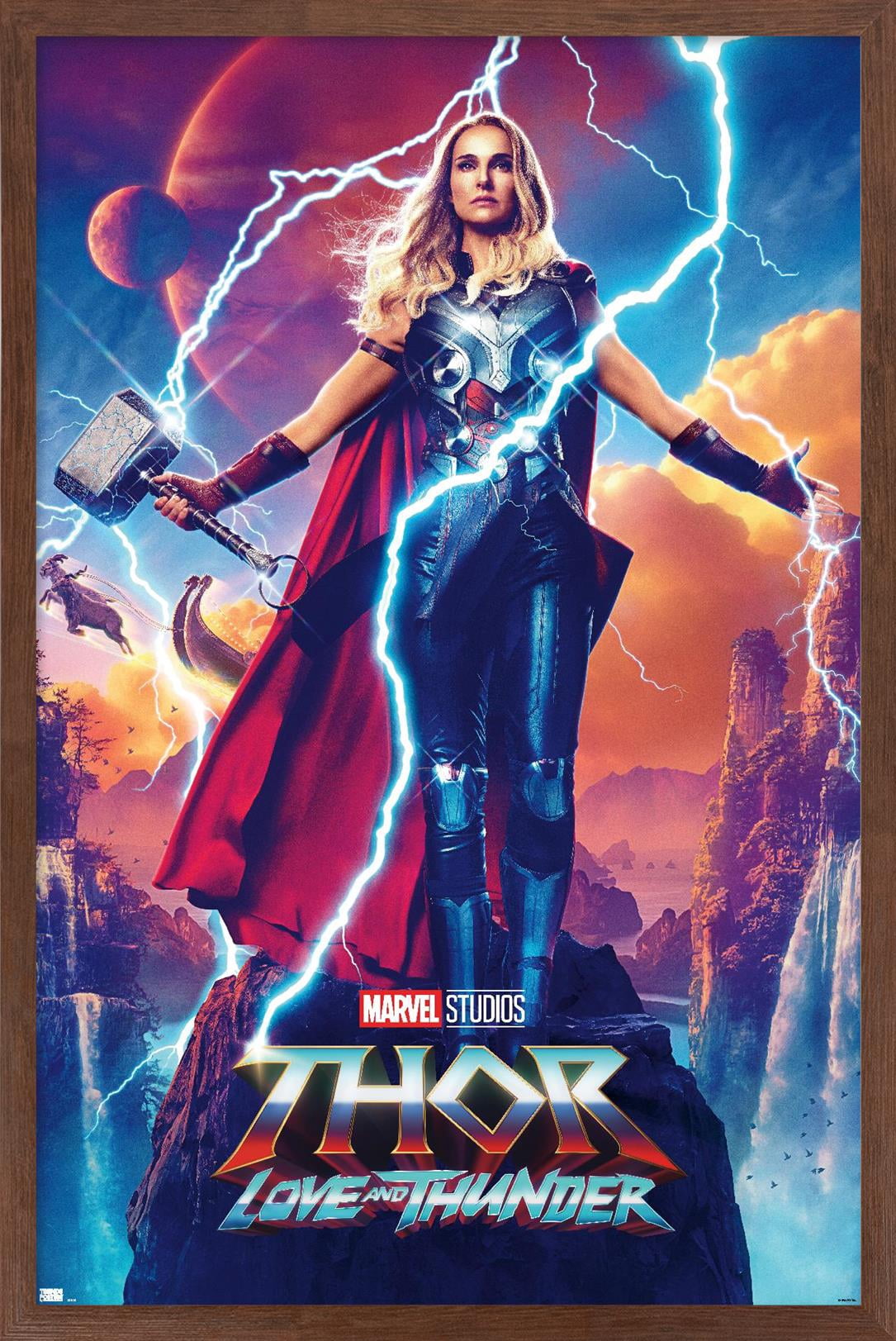 Marvel Thor: Love and Thunder - Jane Foster One Sheet Wall Poster, 22.375" x 34" Framed