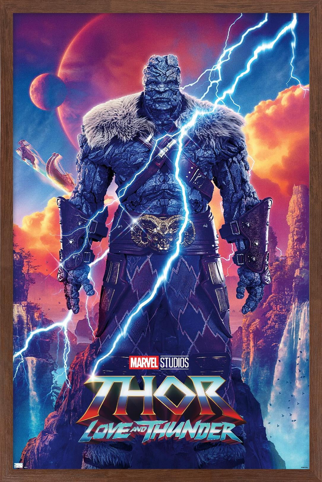 Marvel Thor: Love and Thunder - Korg One Sheet Wall Poster, 14.725" x 22.375" Framed