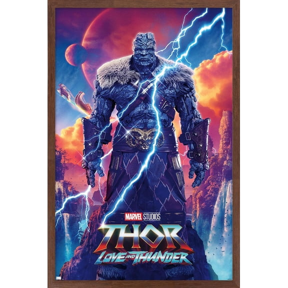 Marvel Thor: Love and Thunder - Korg One Sheet Wall Poster, 14.725" x 22.375" Framed