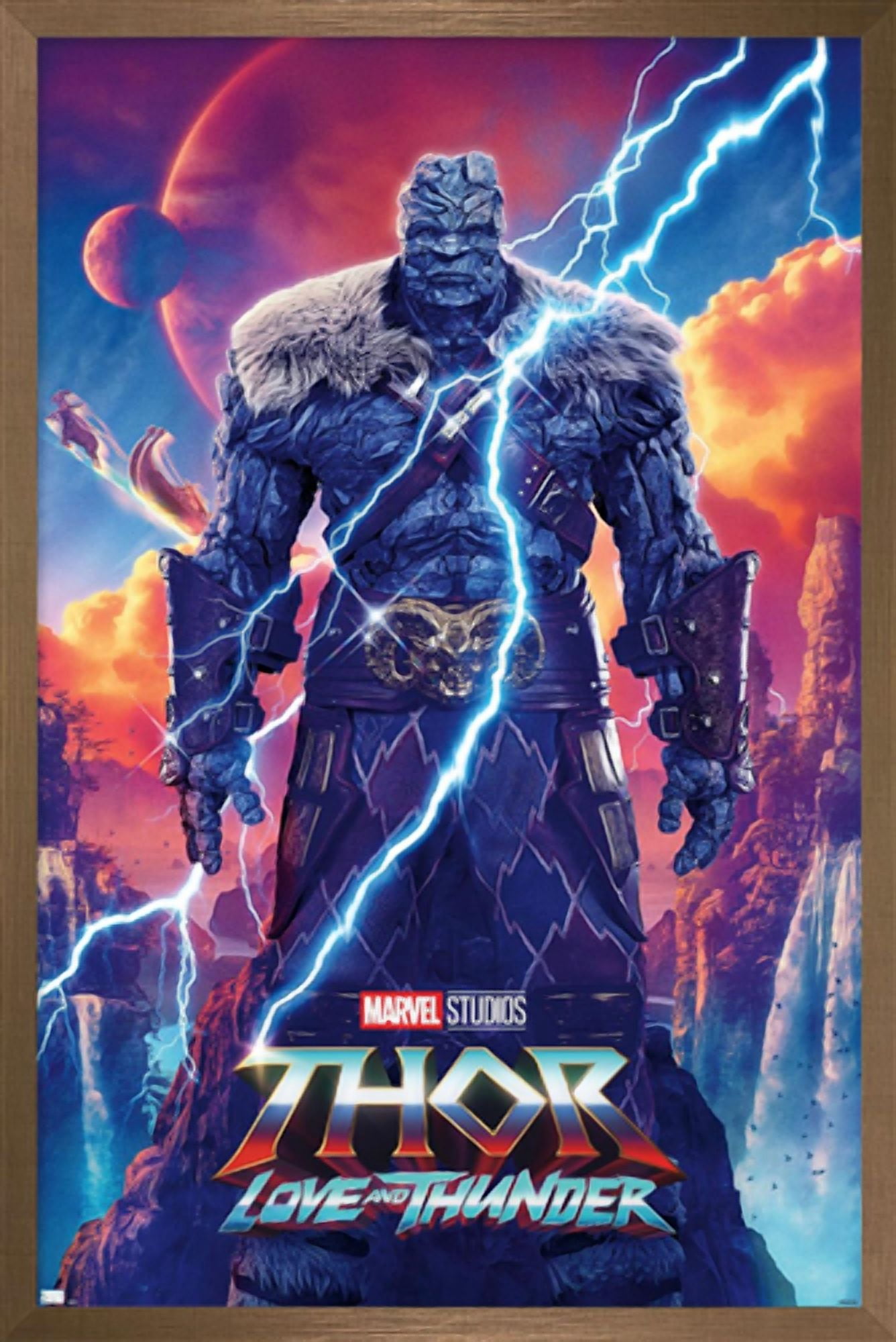 Marvel Thor: Love and Thunder - Korg One Sheet Wall Poster, 22.375" x 34" Framed