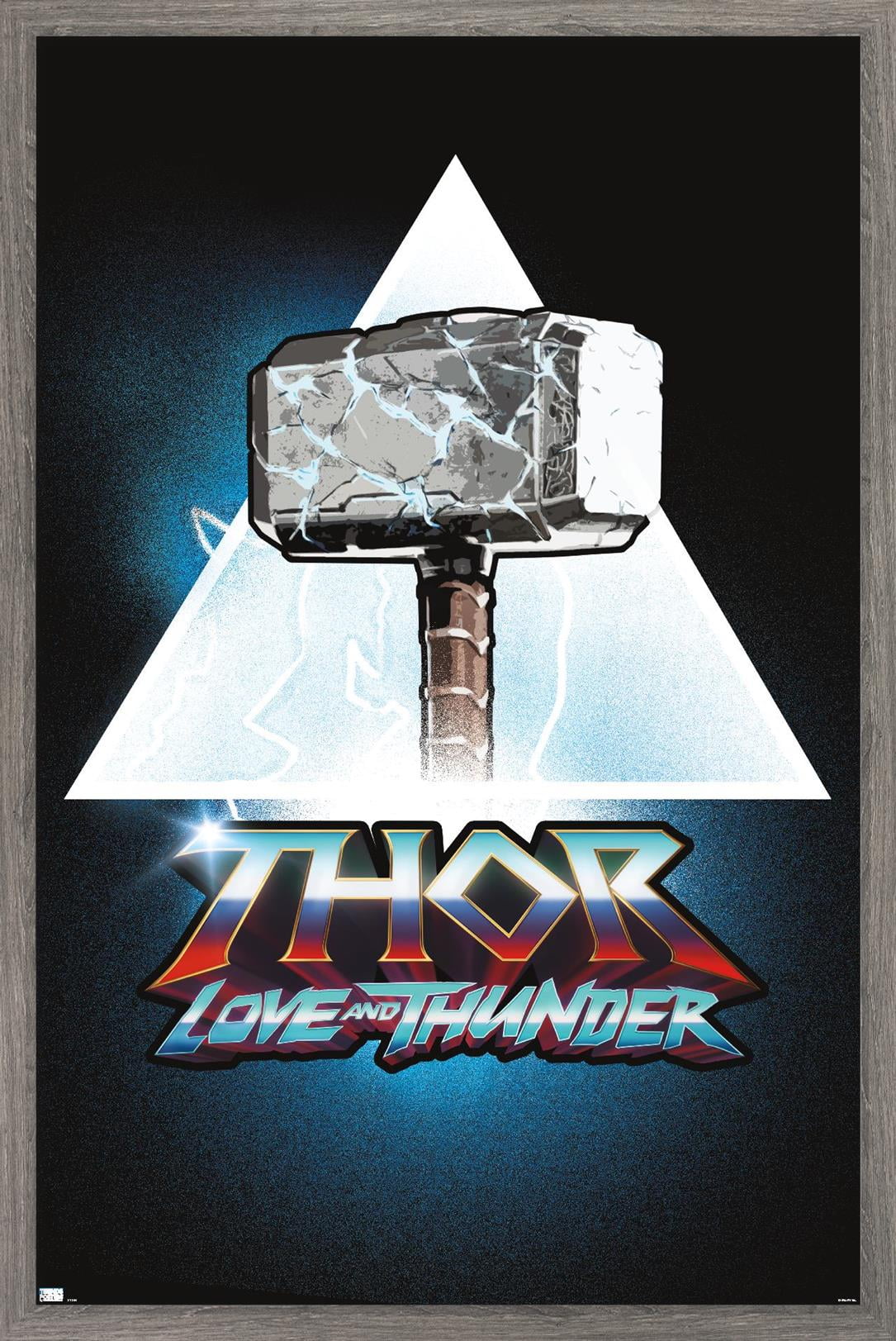 Marvel Thor: Love and Thunder - Logo Wall Poster, 22.375" x 34" Framed