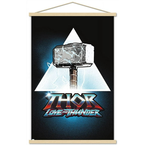 Marvel Thor: Love and Thunder - Logo Wall Poster with Magnetic Frame, 22.375" x 34"