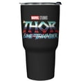 thumbnail image 1 of Marvel: Thor: Love and Thunder Metallic Logo  Stainless Steel Tumbler w/Lid Black 27 oz., 1 of 3
