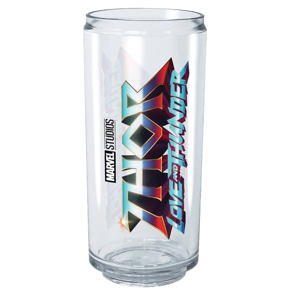 Marvel: Thor: Love and Thunder Metallic Theme  Tritan Can Shaped Cup Clear 16 oz.