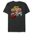 thumbnail image 1 of Marvel Thor: Love and Thunder Mighty Thor Eat My Hammer - Short Sleeve Blended T-Shirt for Adults - Customized-Dark Heather, 1 of 5