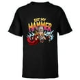 thumbnail image 1 of Marvel Thor: Love and Thunder Mighty Thor Eat My Hammer - Short Sleeve T-Shirt for Kids - Customized-Black, 1 of 5