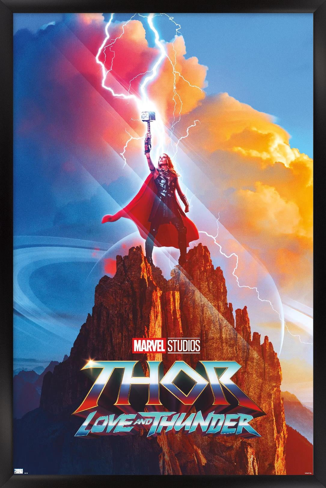 Marvel Thor: Love and Thunder - Mighty Thor One Sheet Wall Poster, 22.375" x 34" Framed