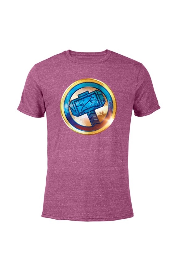Thor: Love and Thunder Mjolnir Icon - Short Sleeve Blended T-Shirt for Adults - Customized-Purple