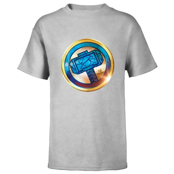 Marvel Thor: Love and Thunder Mjolnir Icon - Short Sleeve T-Shirt for Kids - Customized-Athletic Heather