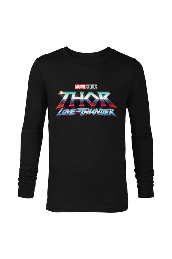 Thor: Love and Thunder Movie Logo - Long Sleeve T-Shirt for Men - Customized-Black