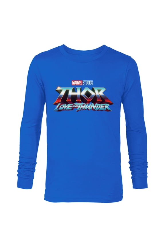 Thor: Love and Thunder Movie Logo - Long Sleeve T-Shirt for Men - Customized-Royal