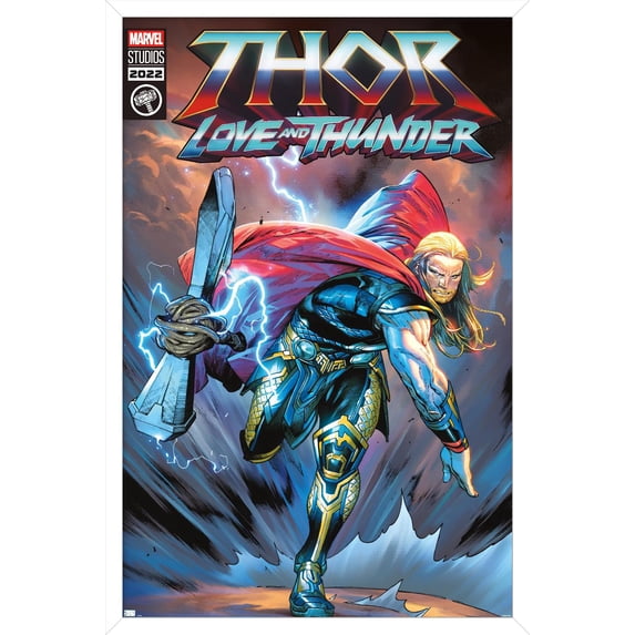 Marvel Thor: Love and Thunder - Thor Comic Wall Poster, 22.375" x 34" Framed