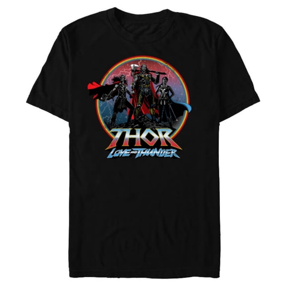 Marvel Thor: Love and Thunder Thor Valkyrie and Jane - Short Sleeve Blended T-Shirt for Adults - Customized-Black