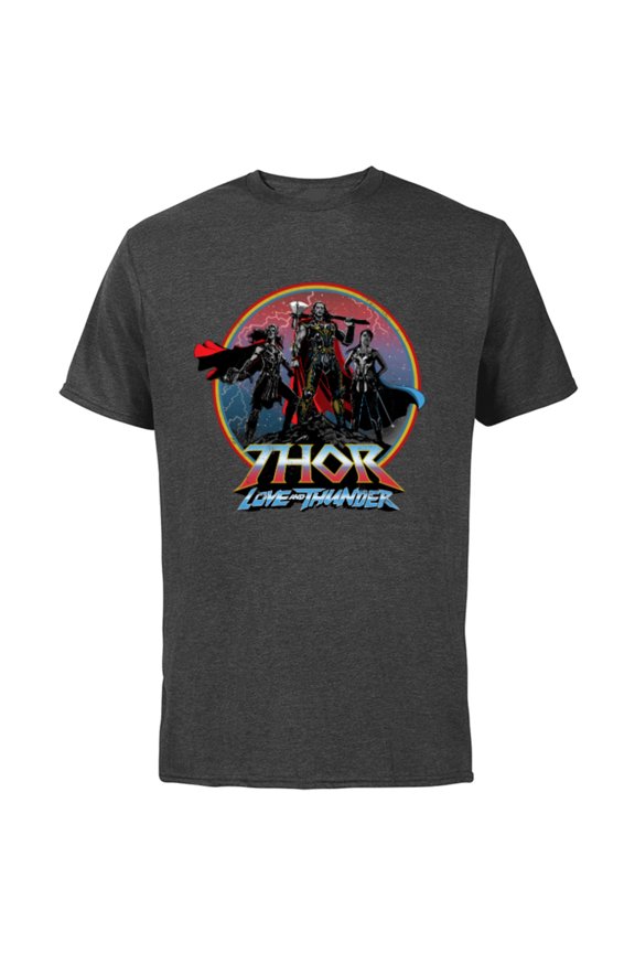 Thor: Love and Thunder Thor Valkyrie and Jane - Short Sleeve Cotton T-Shirt for Adults - Customized-Charcoal