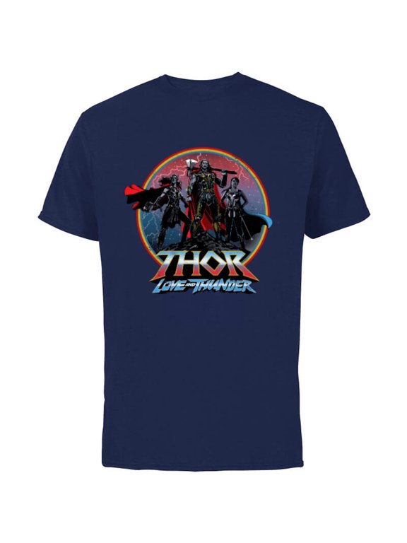 Thor: Love and Thunder Thor Valkyrie and Jane - Short Sleeve Cotton T-Shirt for Adults - Customized-Navy