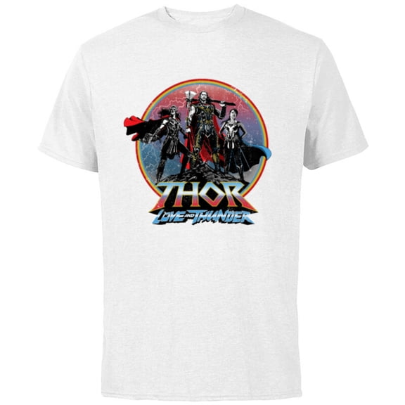 Marvel Thor: Love and Thunder Thor Valkyrie and Jane - Short Sleeve Cotton T-Shirt for Adults - Customized-White