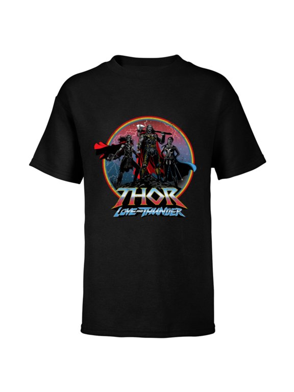 Thor: Love and Thunder Thor Valkyrie and Jane - Short Sleeve T-Shirt for Kids - Customized-Black