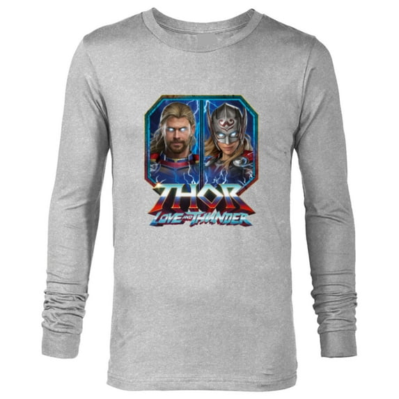 Marvel Thor: Love and Thunder Thor and Mighty Thor - Long Sleeve T-Shirt for Men - Customized-Athletic Heather