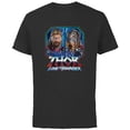 thumbnail image 1 of Marvel Thor: Love and Thunder Thor and Mighty Thor - Short Sleeve Cotton T-Shirt for Adults - Customized-Black, 1 of 5