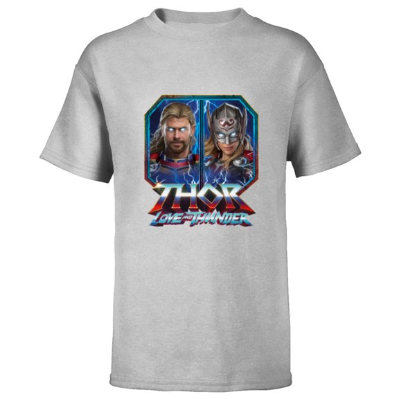 Marvel Thor: Love and Thunder Thor and Mighty Thor - Short Sleeve T-Shirt for Kids - Customized-Athletic Heather