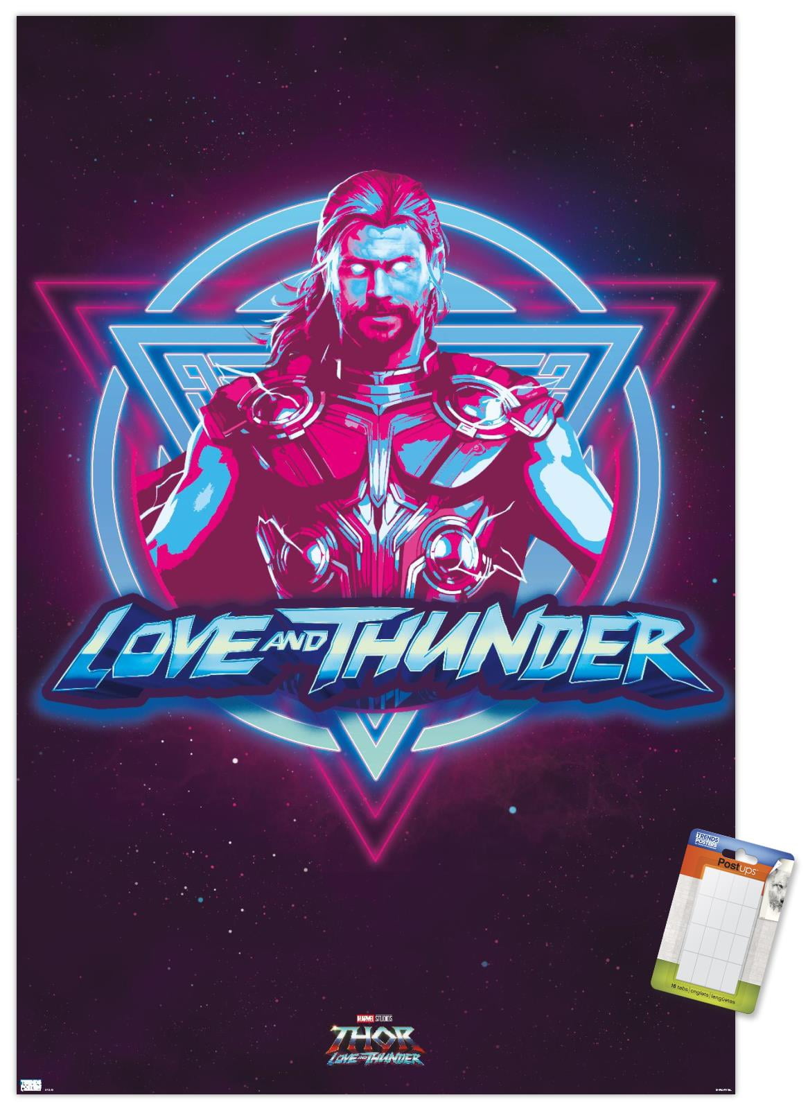 Marvel Thor: Love and Thunder - Vaporwave Wall Poster, 14.725" x 22.375"
