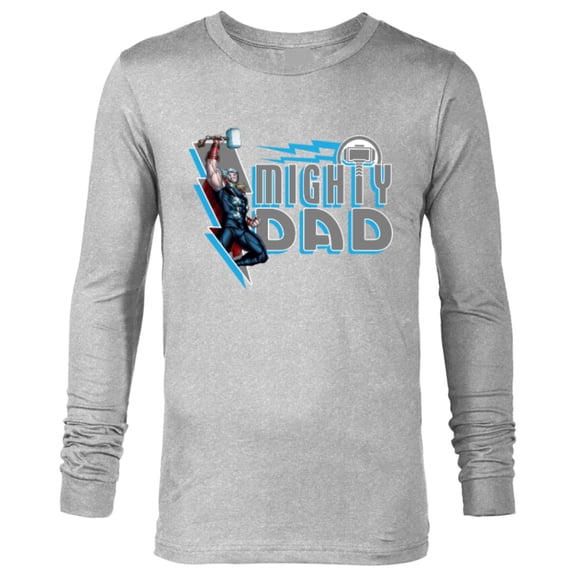 Marvel Thor Mighty Dad Father's Day - Long Sleeve T-Shirt for Men - Customized-Athletic Heather