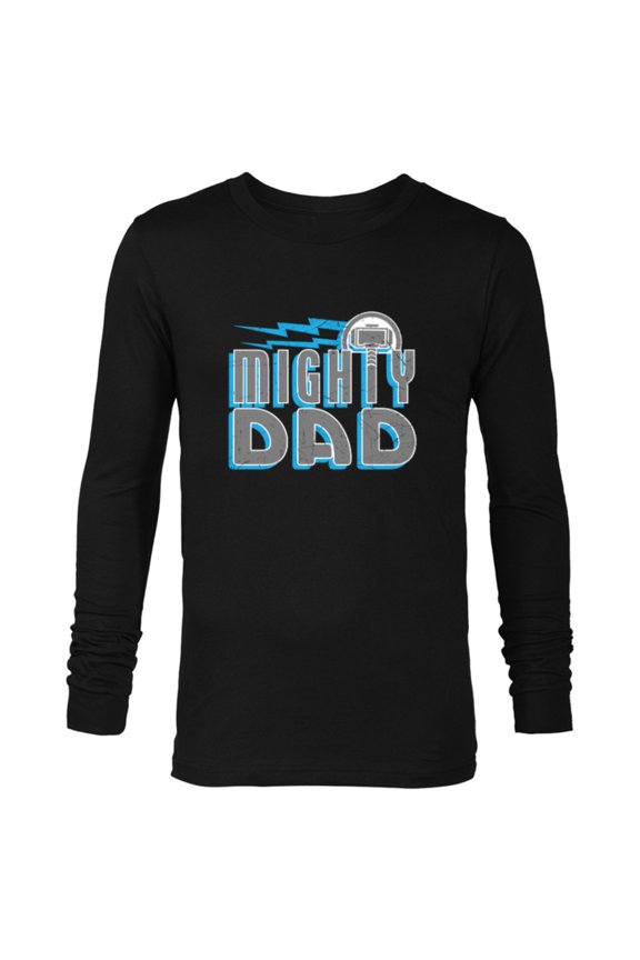 Thor Mighty Dad Retro Father's Day - Long Sleeve T-Shirt for Men - Customized-Black