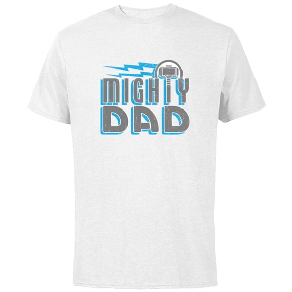 Marvel Thor Mighty Dad Retro Father's Day - Short Sleeve Cotton T-Shirt for Adults - Customized-White