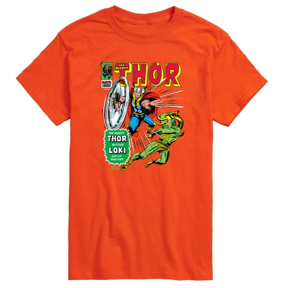 Marvel Thor - Retro Comic Book Cover - Men's Short Sleeve Graphic T-Shirt