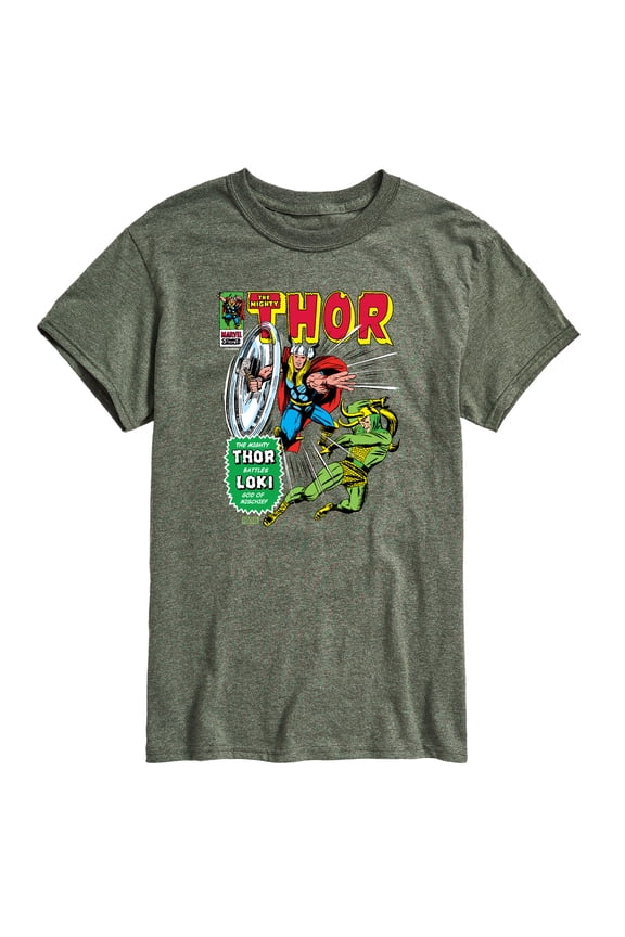 Thor - Retro Comic Book Cover - Men's Short Sleeve Graphic T-Shirt