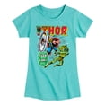 thumbnail image 1 of Marvel Thor - Retro Comic Book Cover - Toddler and Youth Girls Fitted Short Sleeve Graphic T-Shirt, 1 of 5