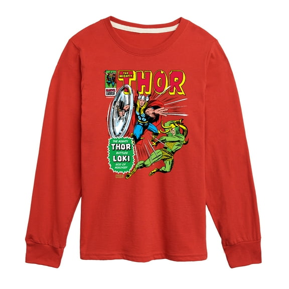 Marvel Thor - Retro Comic Book Cover - Toddler and Youth Long Sleeve Graphic T-Shirt
