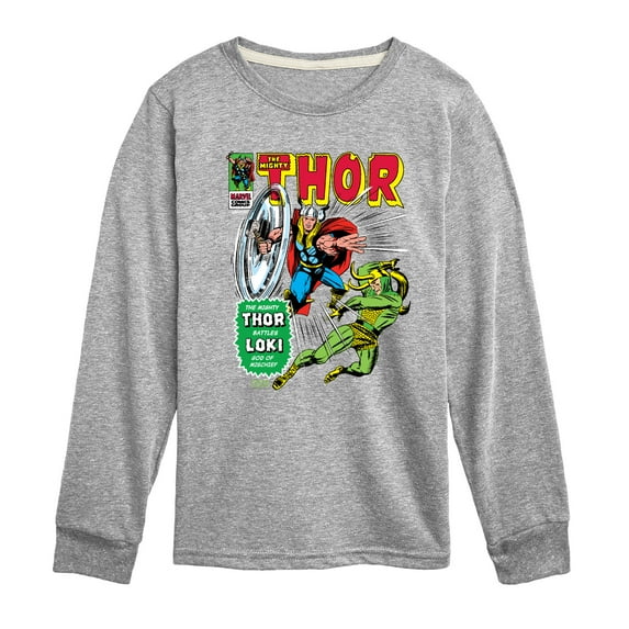 Marvel Thor - Retro Comic Book Cover - Toddler and Youth Long Sleeve Graphic T-Shirt