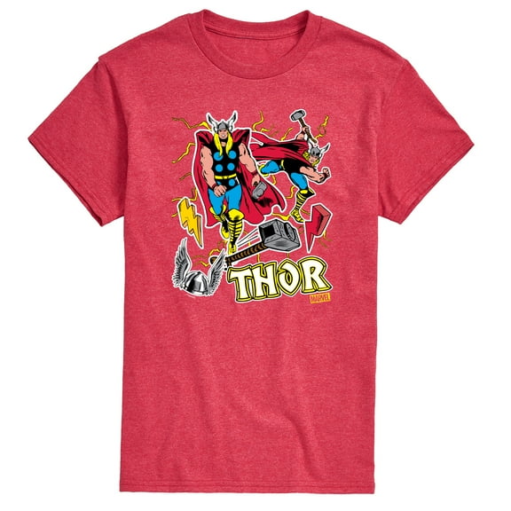 Marvel Thor - Stickers Style - Men's Short Sleeve Graphic T-Shirt
