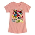 thumbnail image 1 of Marvel Thor - Stickers Style - Toddler and Youth Girls Fitted Short Sleeve Graphic T-Shirt, 1 of 5