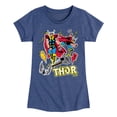 thumbnail image 1 of Marvel Thor - Stickers Style - Toddler and Youth Girls Fitted Short Sleeve Graphic T-Shirt, 1 of 5