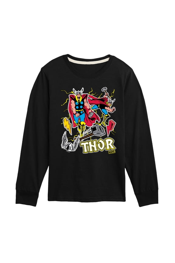 Thor - Stickers Style - Toddler and Youth Long Sleeve Graphic T-Shirt