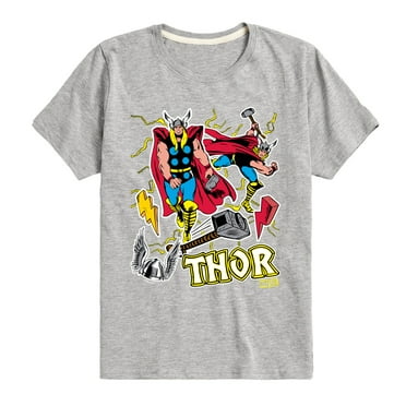 Marvel Thor - Stickers Style - Toddler and Youth Short Sleeve Graphic T-Shirt