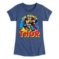 thumbnail image 1 of Marvel Thor - The Mighty - Toddler and Youth Girls Fitted Short Sleeve Graphic T-Shirt, 1 of 5