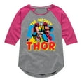 thumbnail image 1 of Marvel Thor - The Mighty - Toddler and Youth Girls Shirt Tail Raglan, 1 of 5