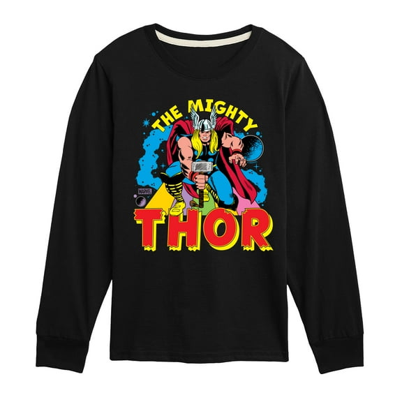 Marvel Thor - The Mighty - Toddler and Youth Long Sleeve Graphic T-Shirt
