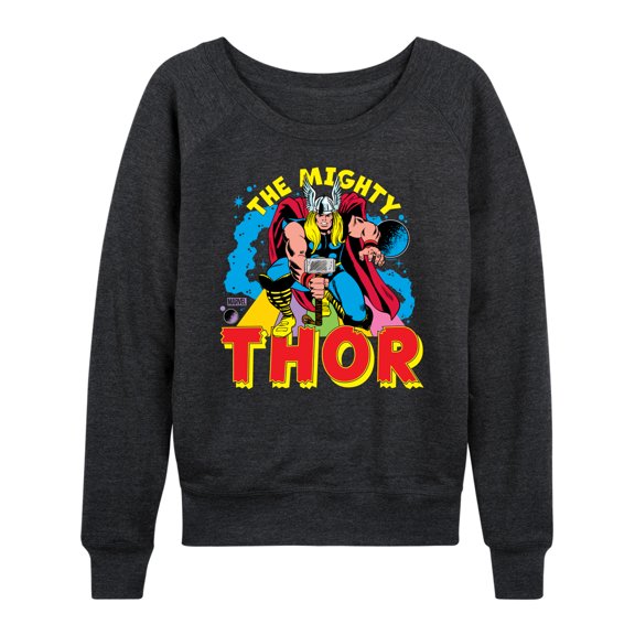 Marvel Thor - The Mighty - Women's French Terry Pullover Sweatshirt