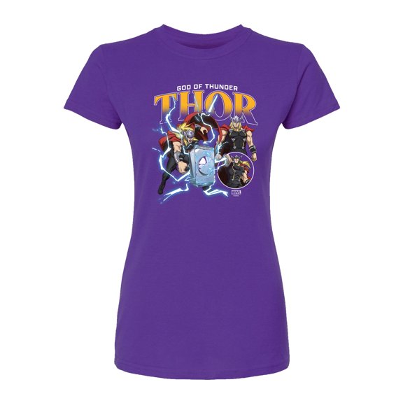 Marvel Thor - Thunder God - Juniors Fitted Graphic T-Shirt