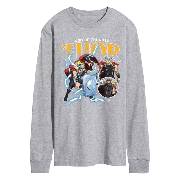 Marvel Thor - Thunder God - Men's Long Sleeve Graphic T-Shirt