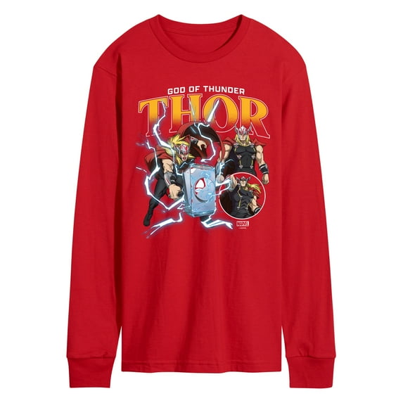 Marvel Thor - Thunder God - Men's Long Sleeve Graphic T-Shirt