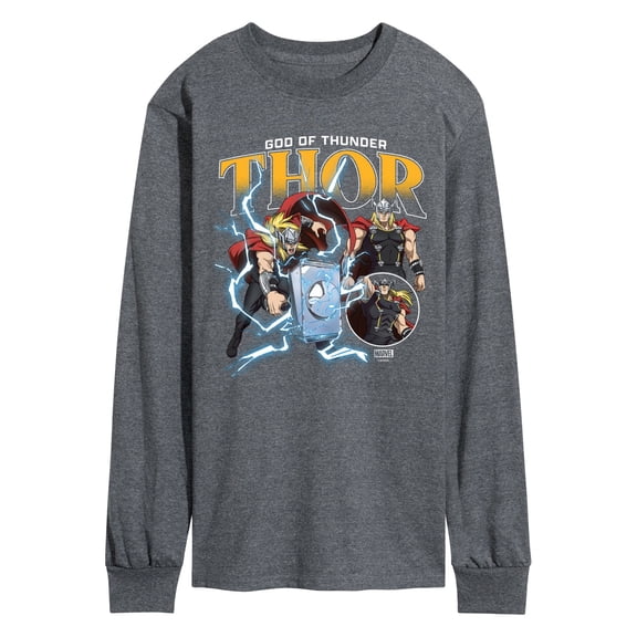 Marvel Thor - Thunder God - Men's Long Sleeve Graphic T-Shirt
