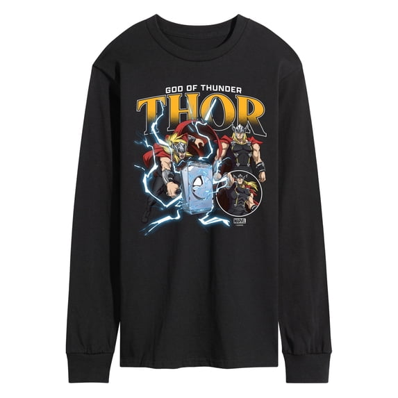 Marvel Thor - Thunder God - Men's Long Sleeve Graphic T-Shirt